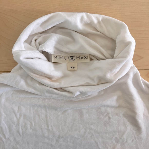 Mimi Maxi turtleneck top / size XS / white - Picture 2 of 2